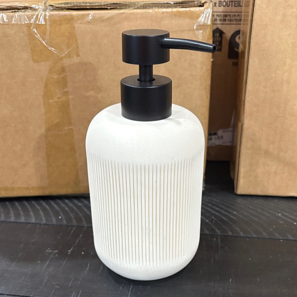 Threshold Black and White Soap Dispenser